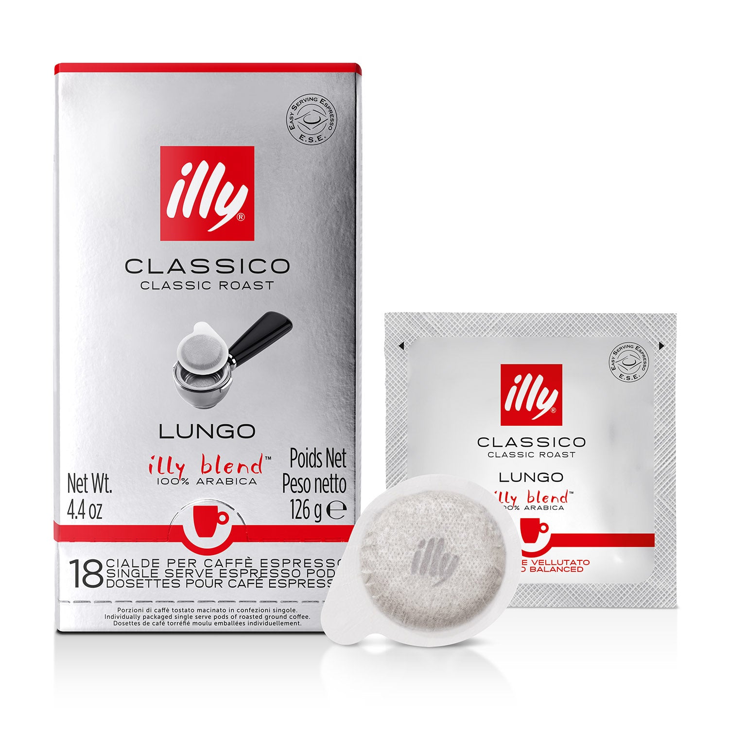 illy E.S.E. Servings pads Monodose Classico Lungo (18 pcs)