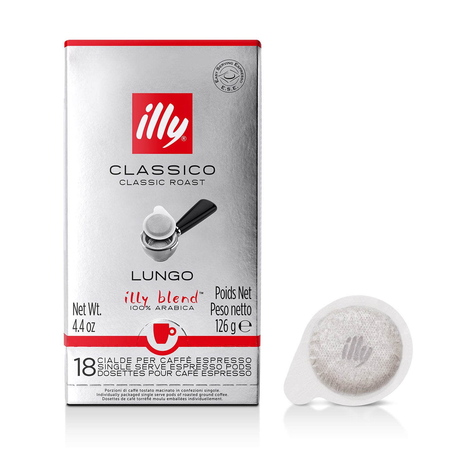 illy E.S.E. Servings pads Monodose Classico Lungo (18 pcs)